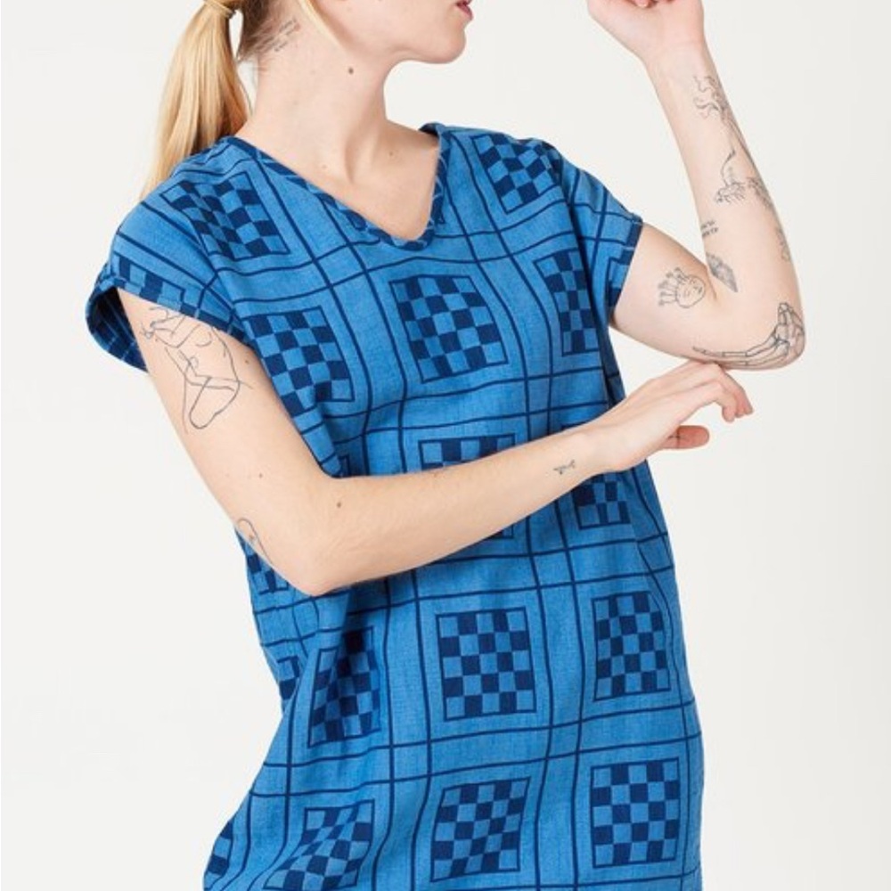 Ace & Jig Belted Square Dot Dress